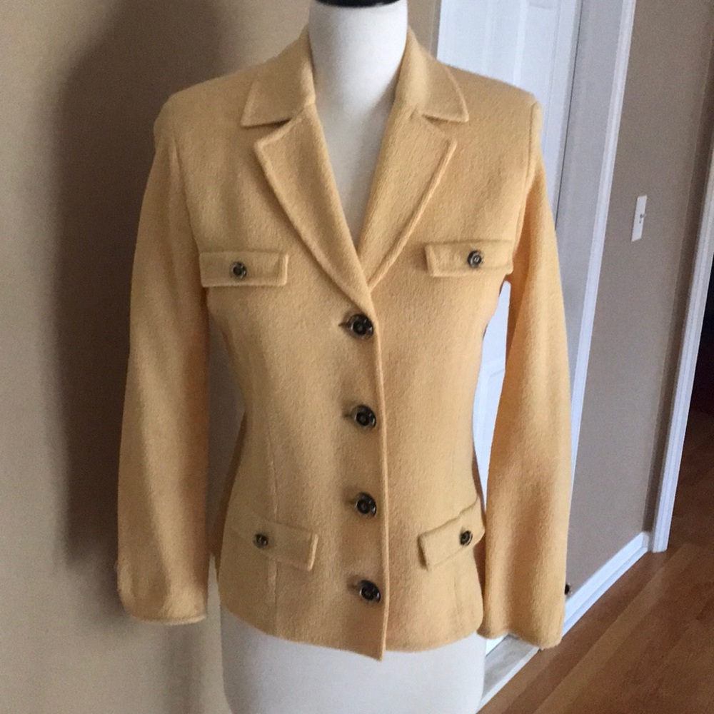 St John Collection yellow blazer, like new